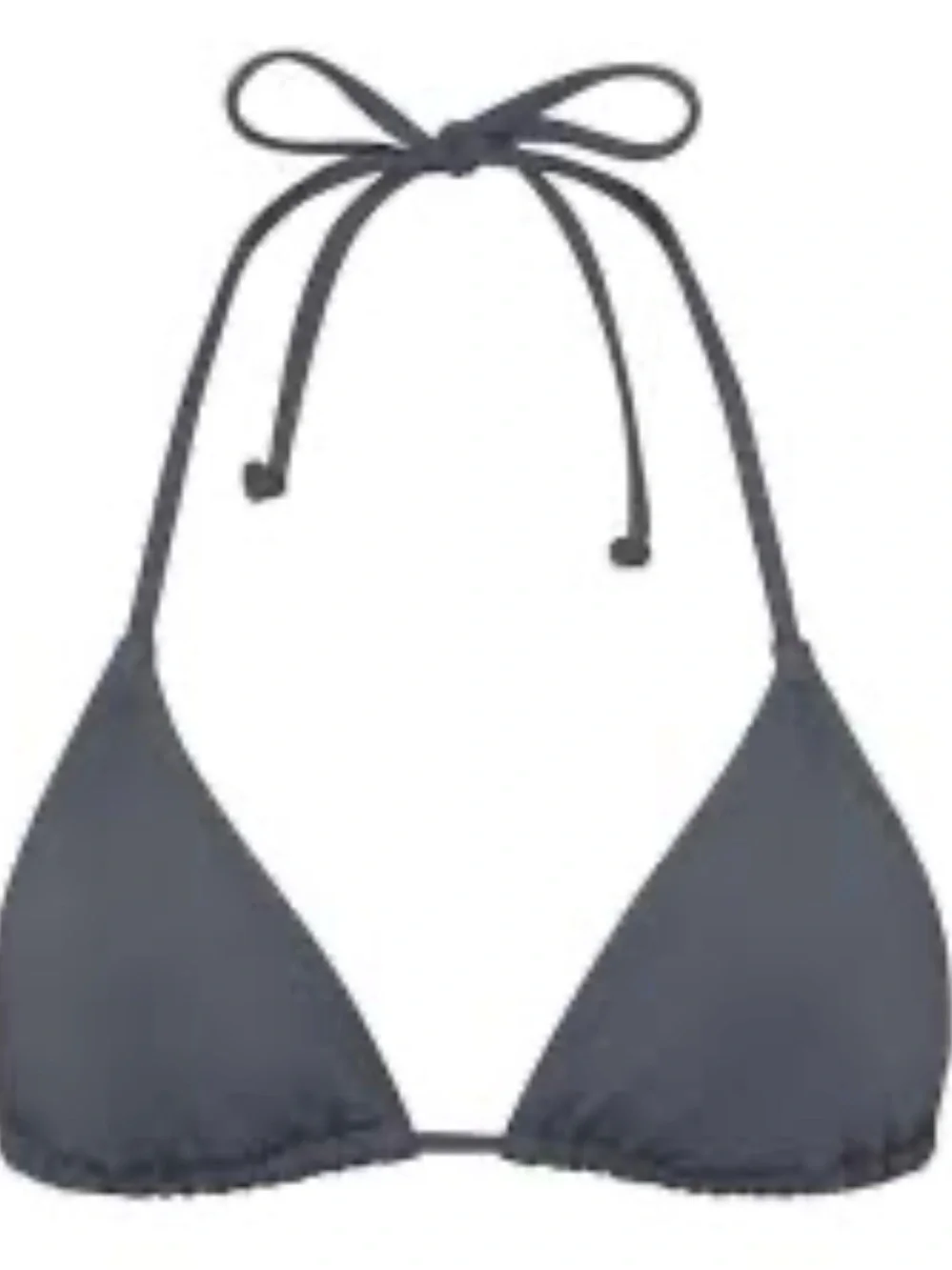 SKIMS Solid Charcoal Triangle Halter Bikini Top